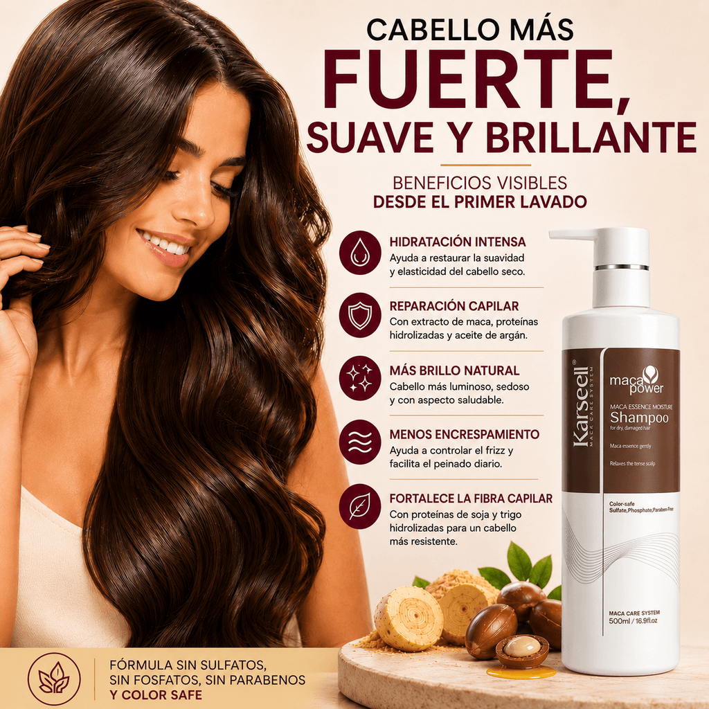 KARSEELL Champú Hidratante Profesional Maca Essence 500 ml