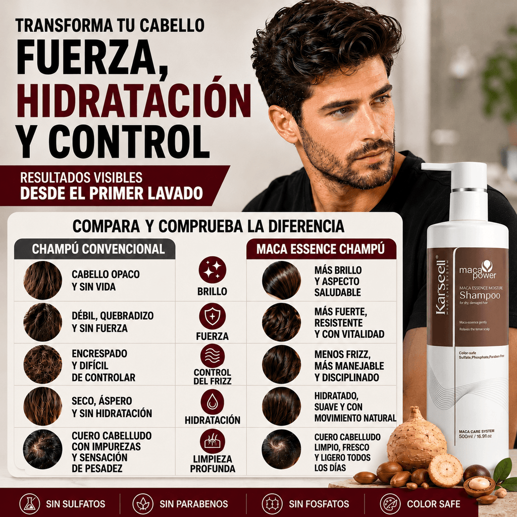 KARSEELL Champú Hidratante Profesional Maca Essence 500 ml