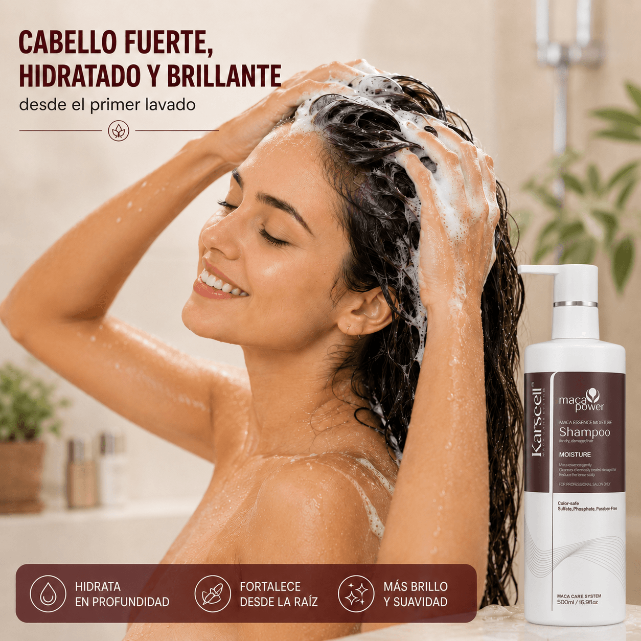 KARSEELL Champú Hidratante Profesional Maca Essence 500 ml