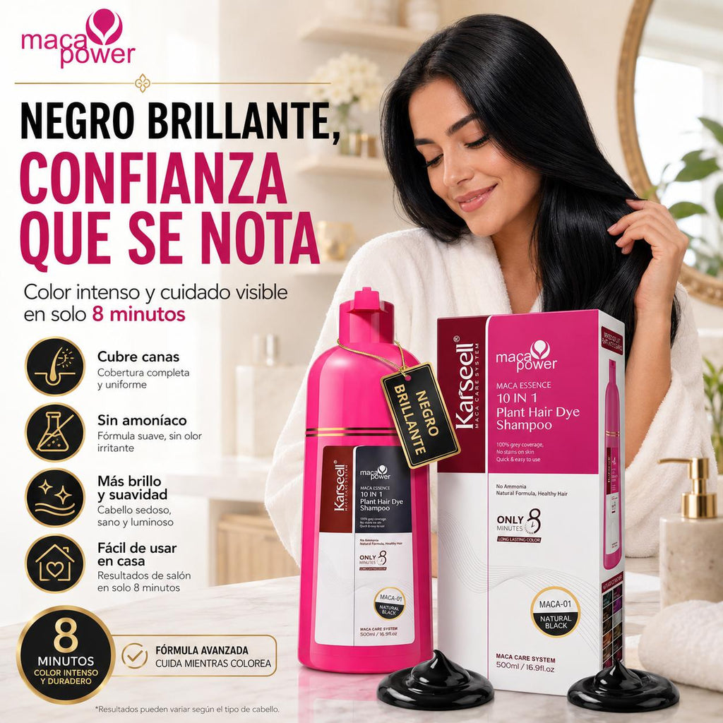 KARSEELL Champú Tinte Negro Natural 500 ml