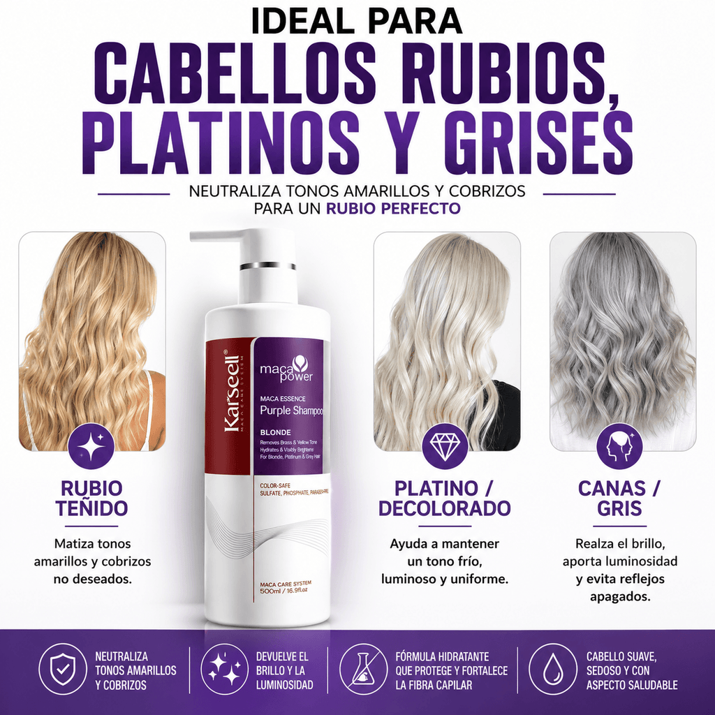 KARSEELL Champú Violeta Profesional Matizador 500 ml