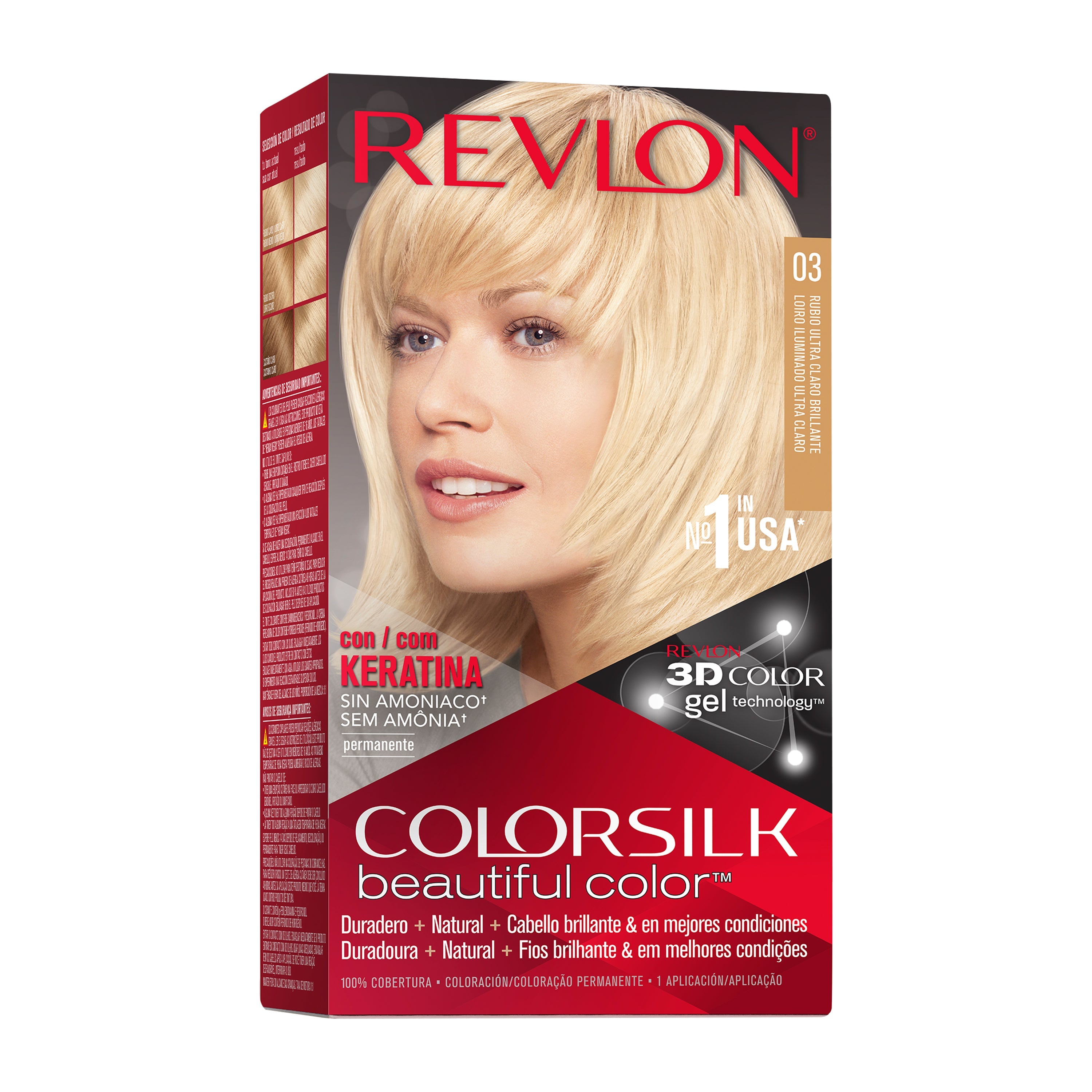 Revlon Colorsilk Tinte Sin Amoniaco - Rubio ultra claro brillante (03)
