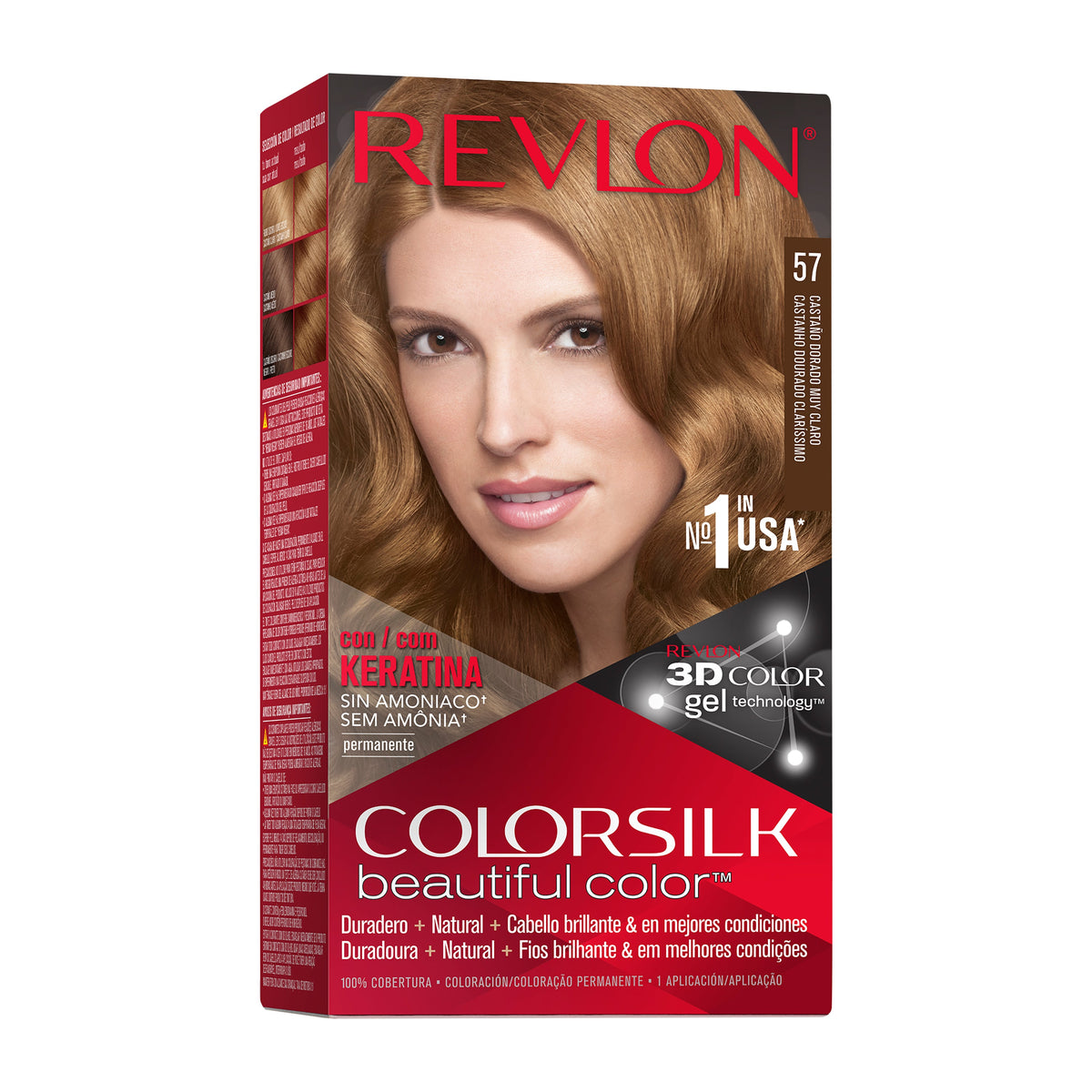 Revlon Colorsilk Tinte Sin Amoniaco - Castaño dorado muy claro (57)