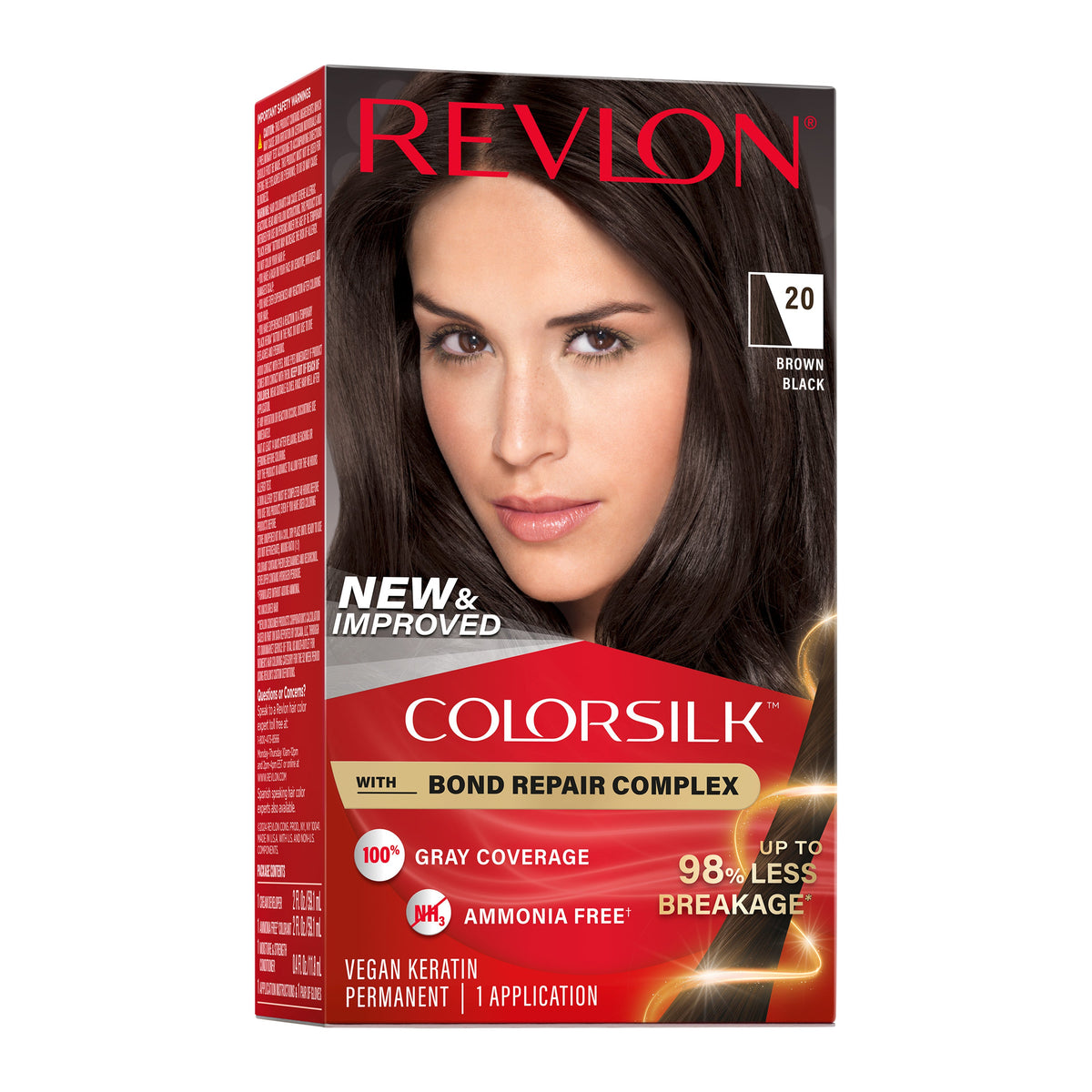 Revlon Colorsilk Tinte Sin Amoniaco - Castaño Negro (20)
