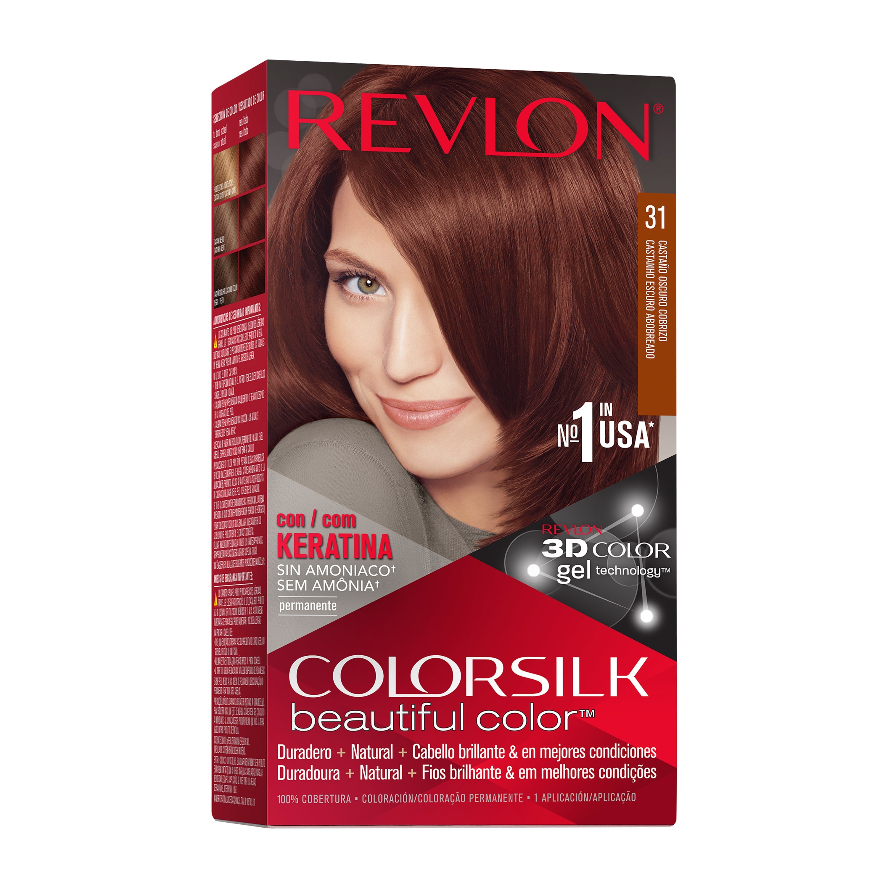 Revlon Colorsilk Tinte Sin Amoniaco - Castaño oscuro cobrizo (31)