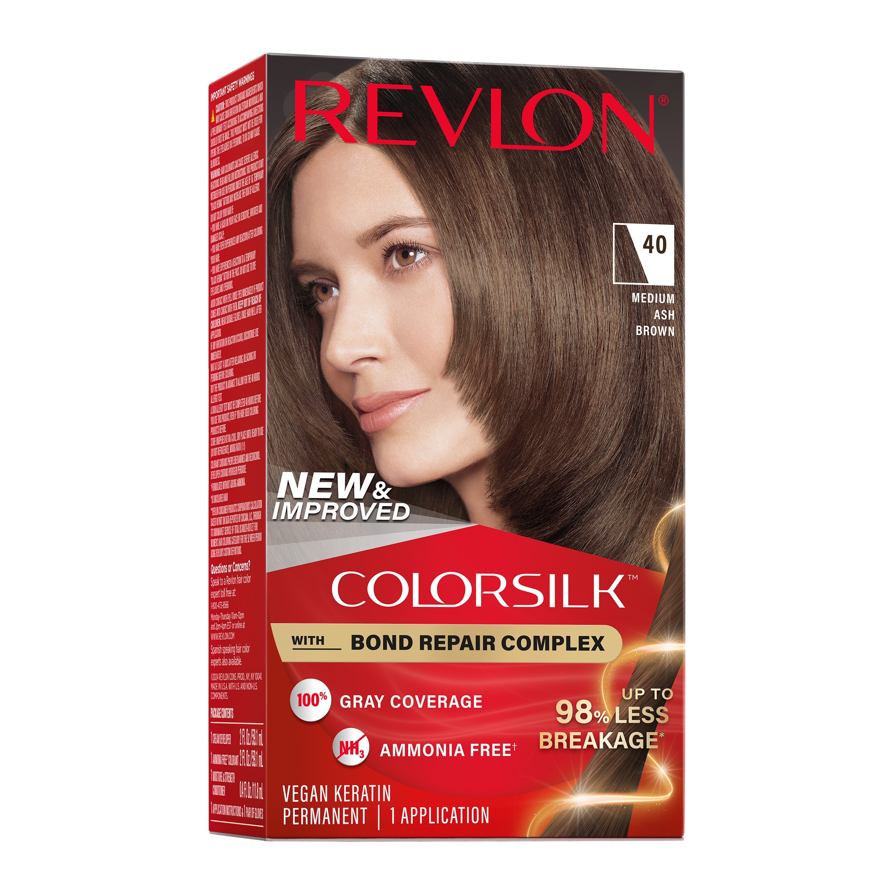 Revlon Colorsilk Tinte Sin Amoniaco - Castaño Ceniza Medio (40)