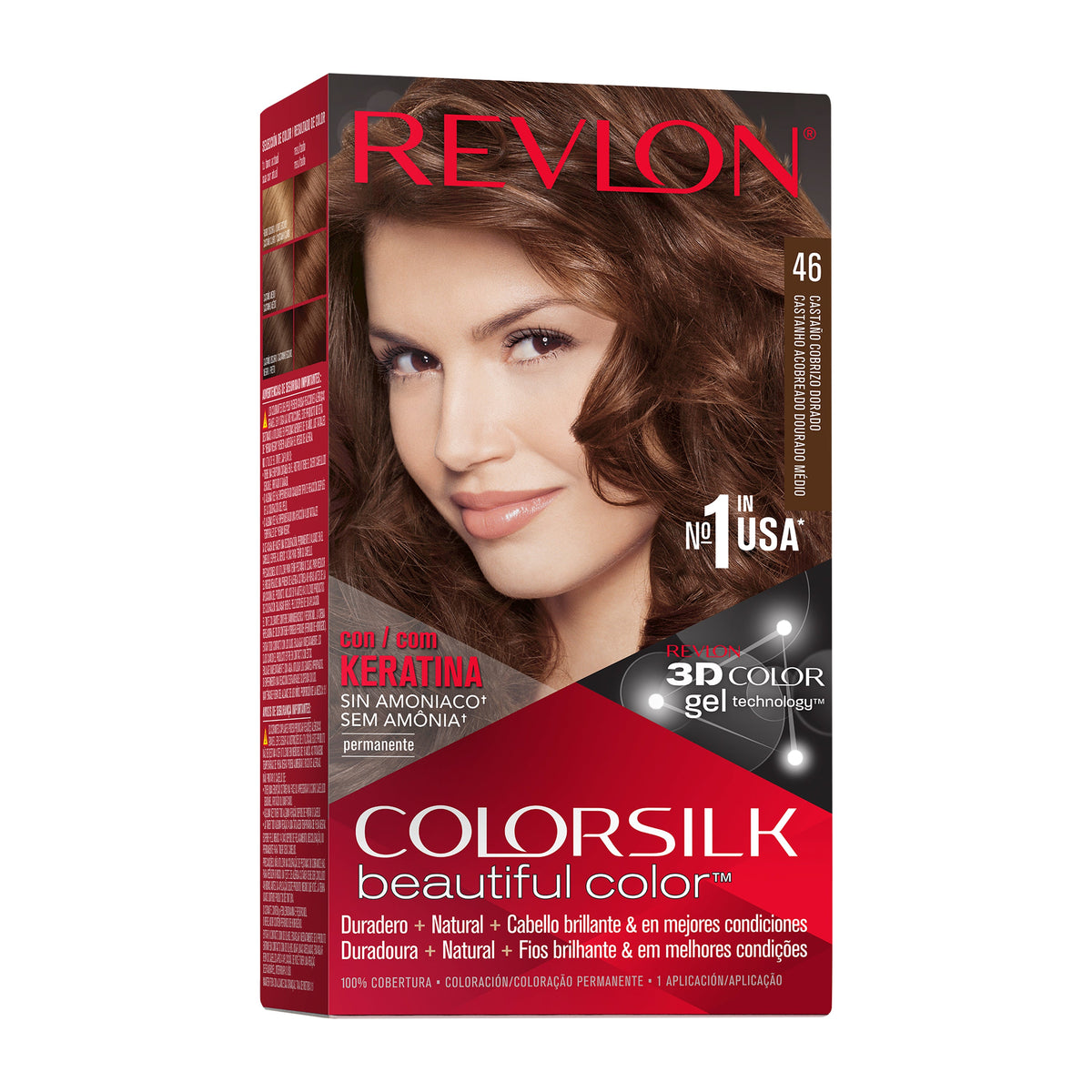 Revlon Colorsilk Tinte Sin Amoniaco - Castaño cobrizo dorado (46)