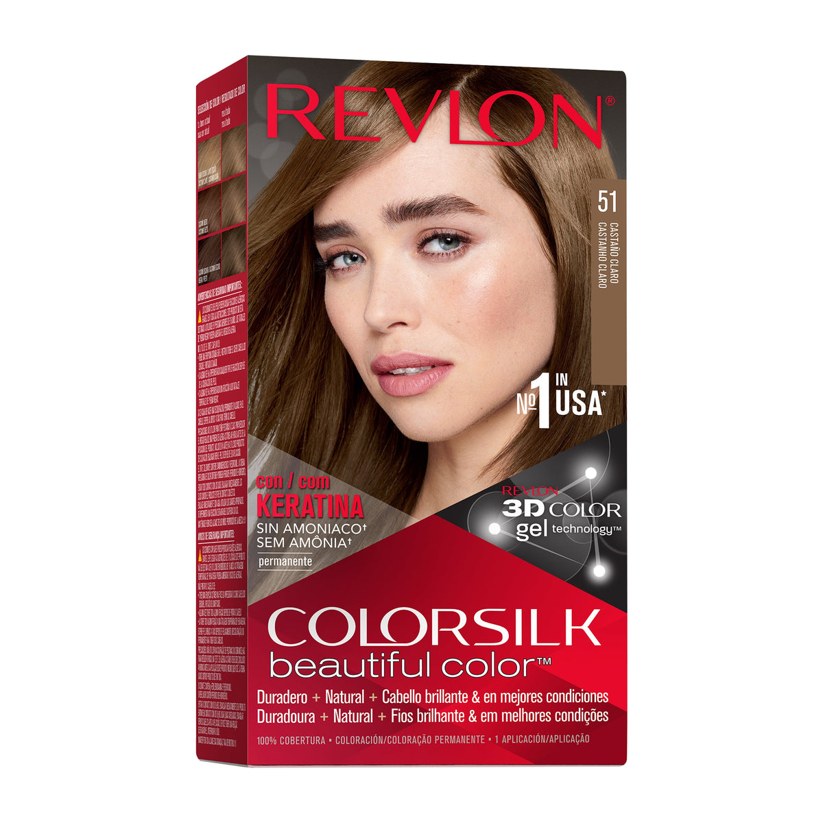 Revlon Colorsilk Tinte Sin Amoniaco - Castaño claro (51)