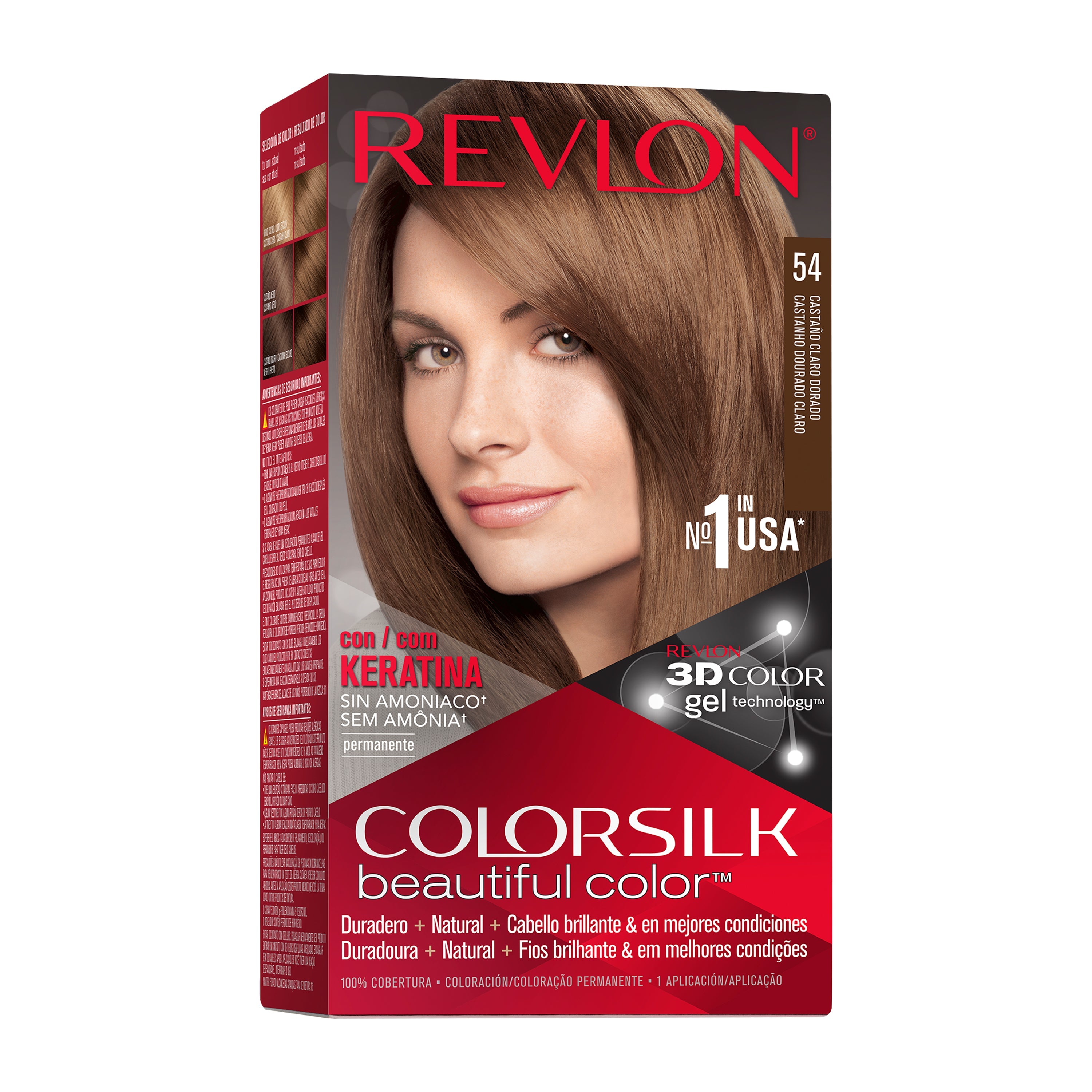 Revlon Colorsilk Tinte Sin Amoniaco - Castaño claro dorado (54)