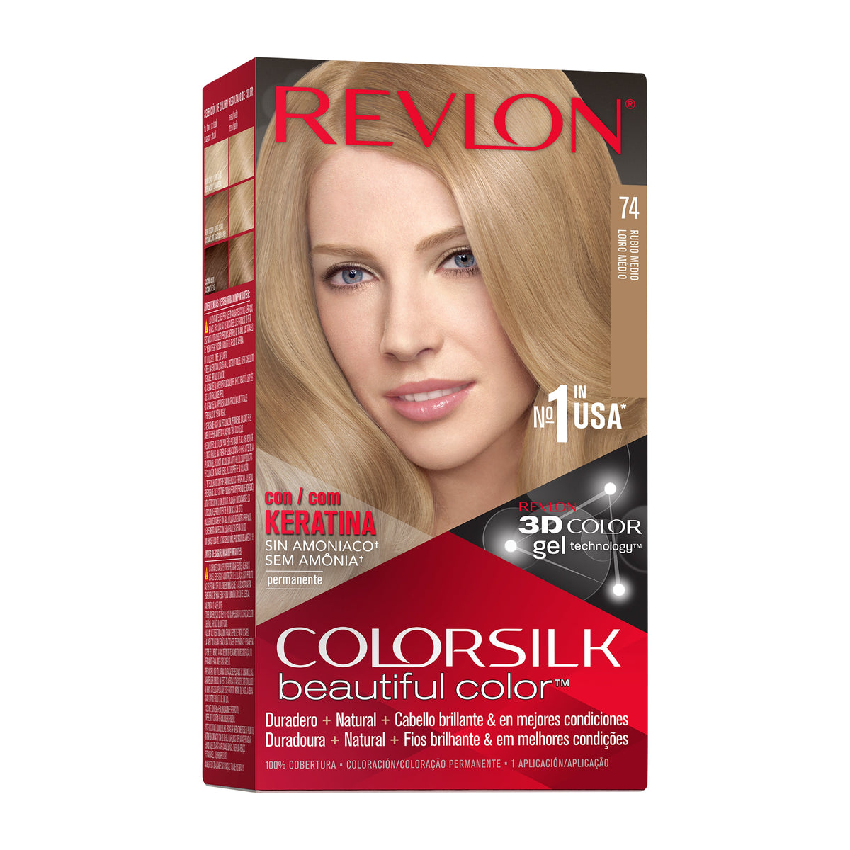 Revlon Colorsilk Tinte Sin Amoniaco - Rubio medio (074)