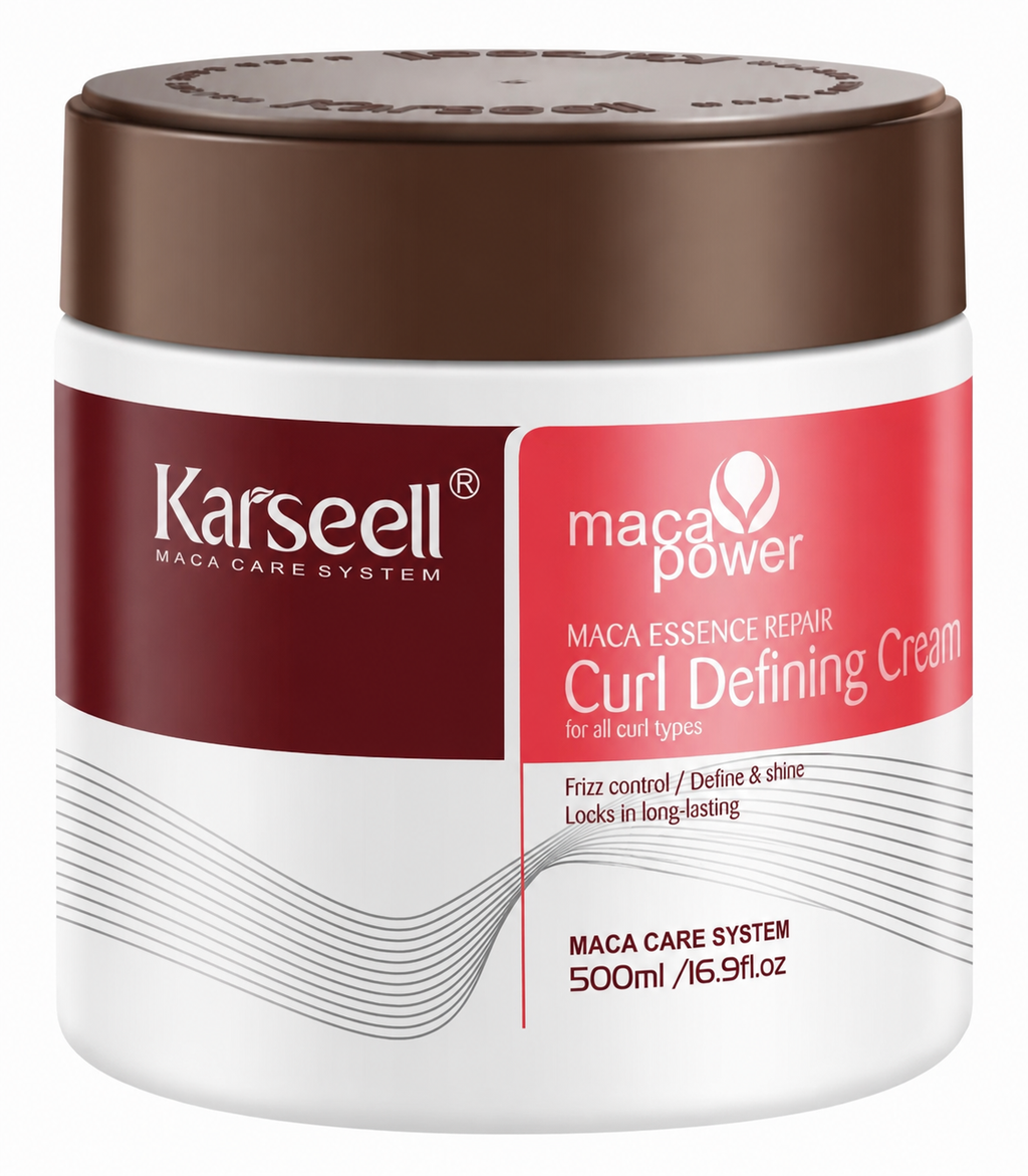 KARSEELL Crema Definidora de Rizos, Hidratante, Fijación Flexible 500 ml
