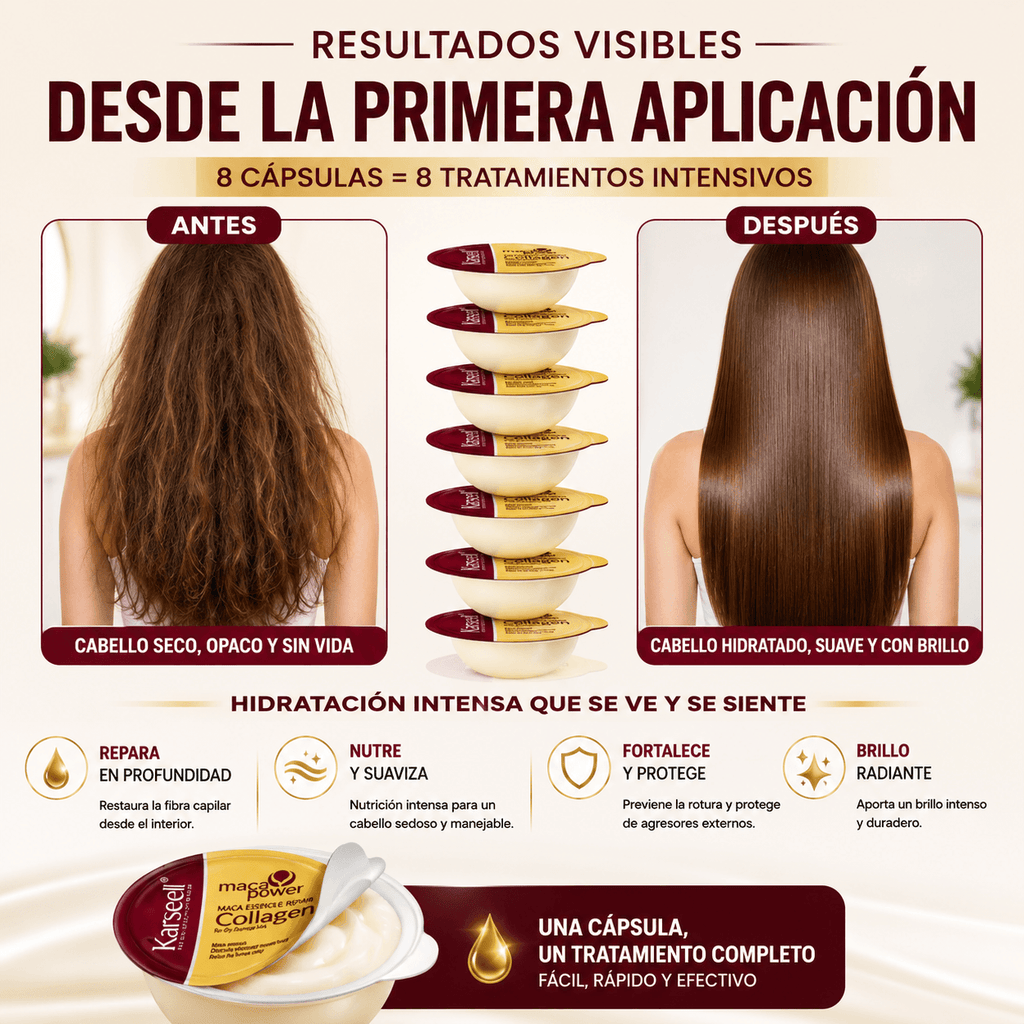 KARSEELL Mascarilla Capilar de Colágeno Monodosis 8X12 ml