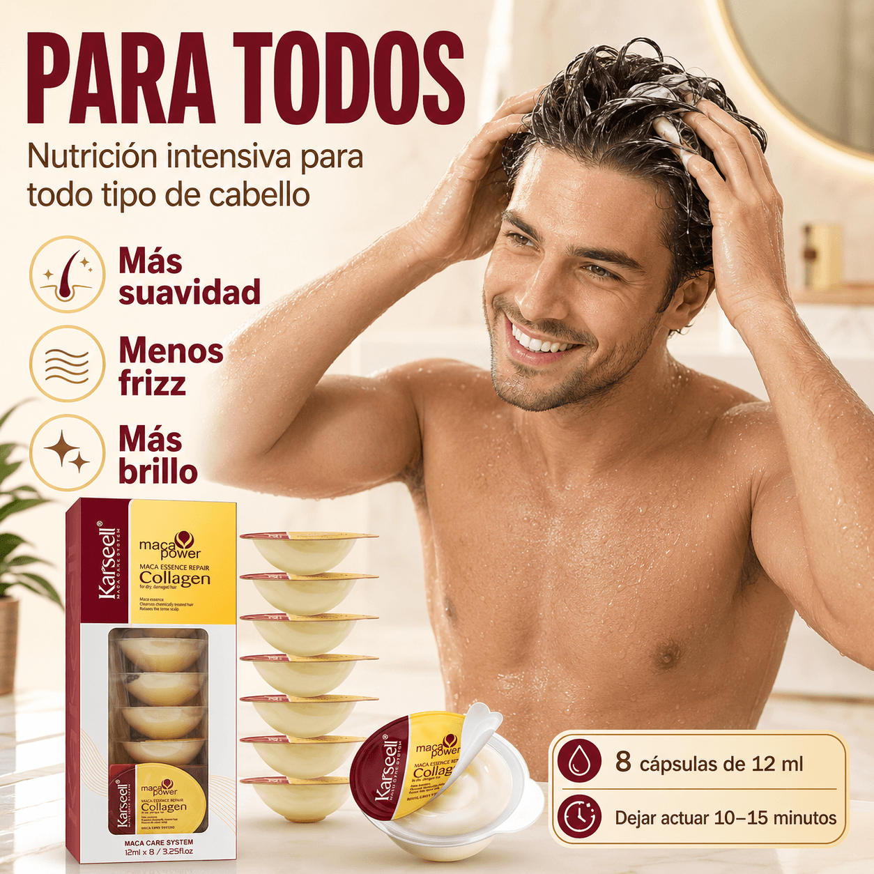 KARSEELL Mascarilla Capilar de Colágeno Monodosis 8X12 ml