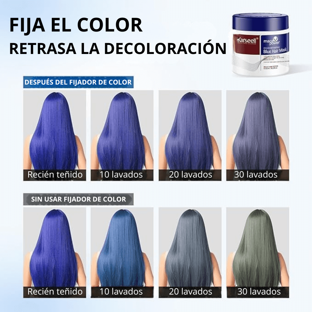 KARSEELL Mascarilla Capilar Pigmentante Azul 500 ml