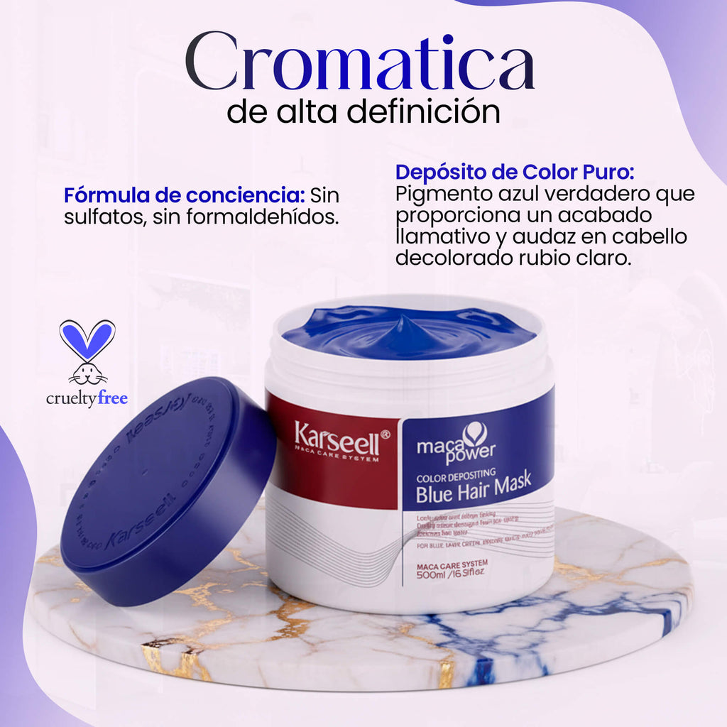 KARSEELL Mascarilla Capilar Pigmentante Azul 500 ml