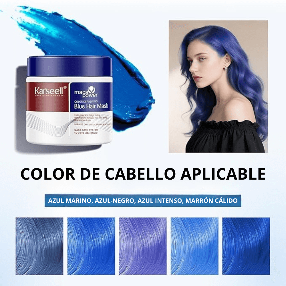KARSEELL Mascarilla Capilar Pigmentante Azul 500 ml