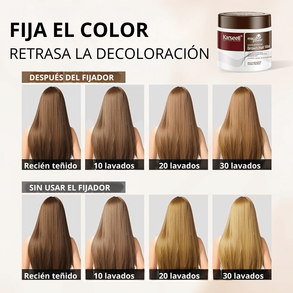 KARSEELL Mascarilla Capilar Pigmentante Marrón 500 ml