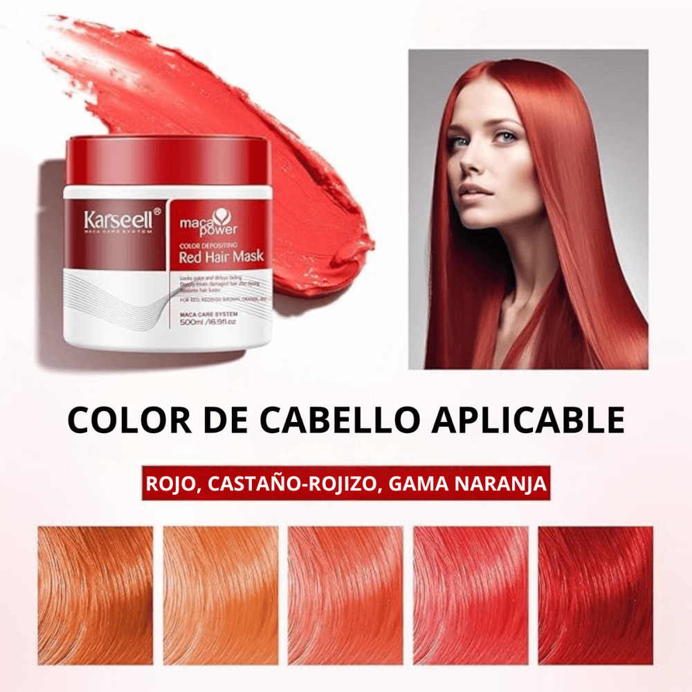 KARSEELL Mascarilla Capilar Pigmentante Roja 500 ml