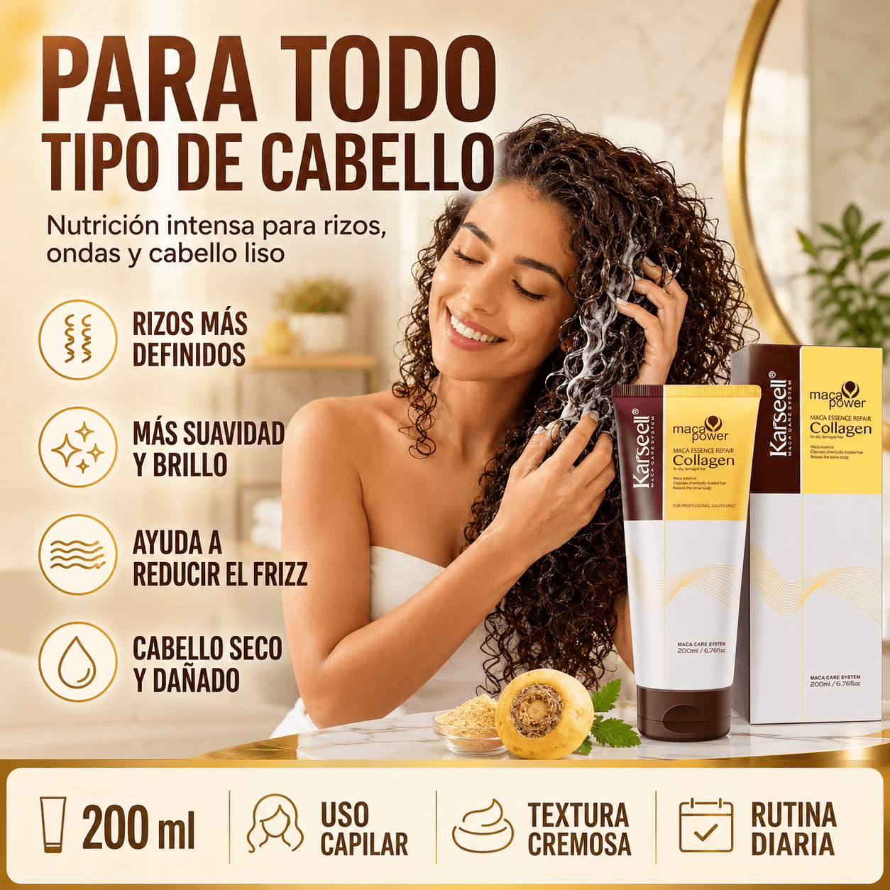KARSEELL Mascarilla Capilar de Colágeno Formato Tubo 200 ml
