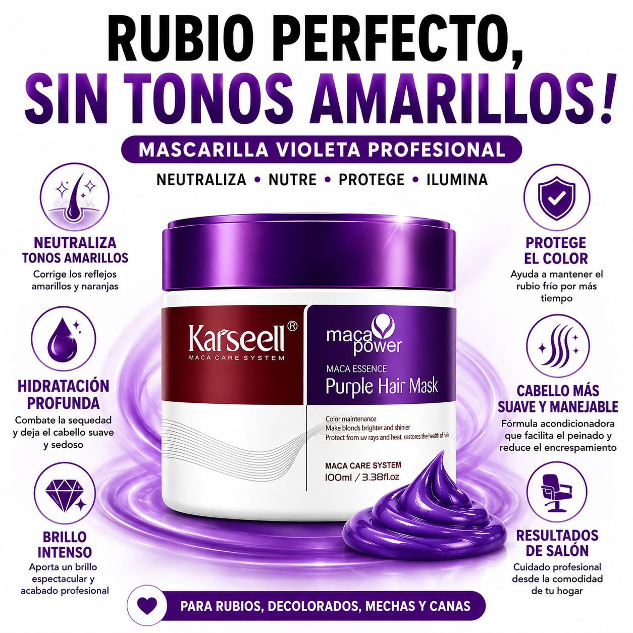 KARSEELL Mascarilla Capilar Violeta Matizadora 100 ml