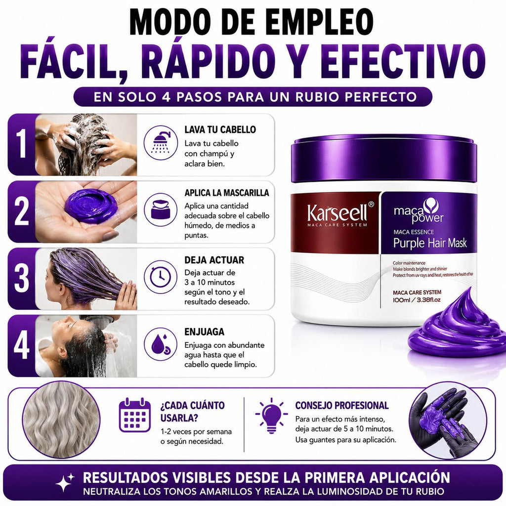 KARSEELL Mascarilla Capilar Violeta Matizadora 100 ml