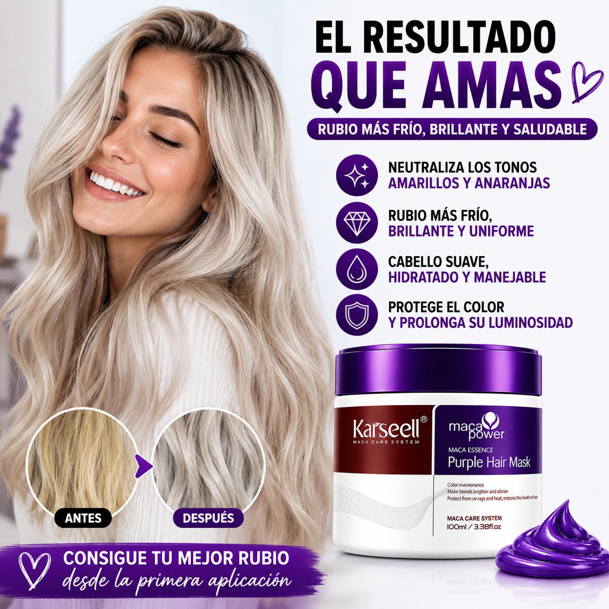 KARSEELL Mascarilla Capilar Violeta Matizadora 100 ml