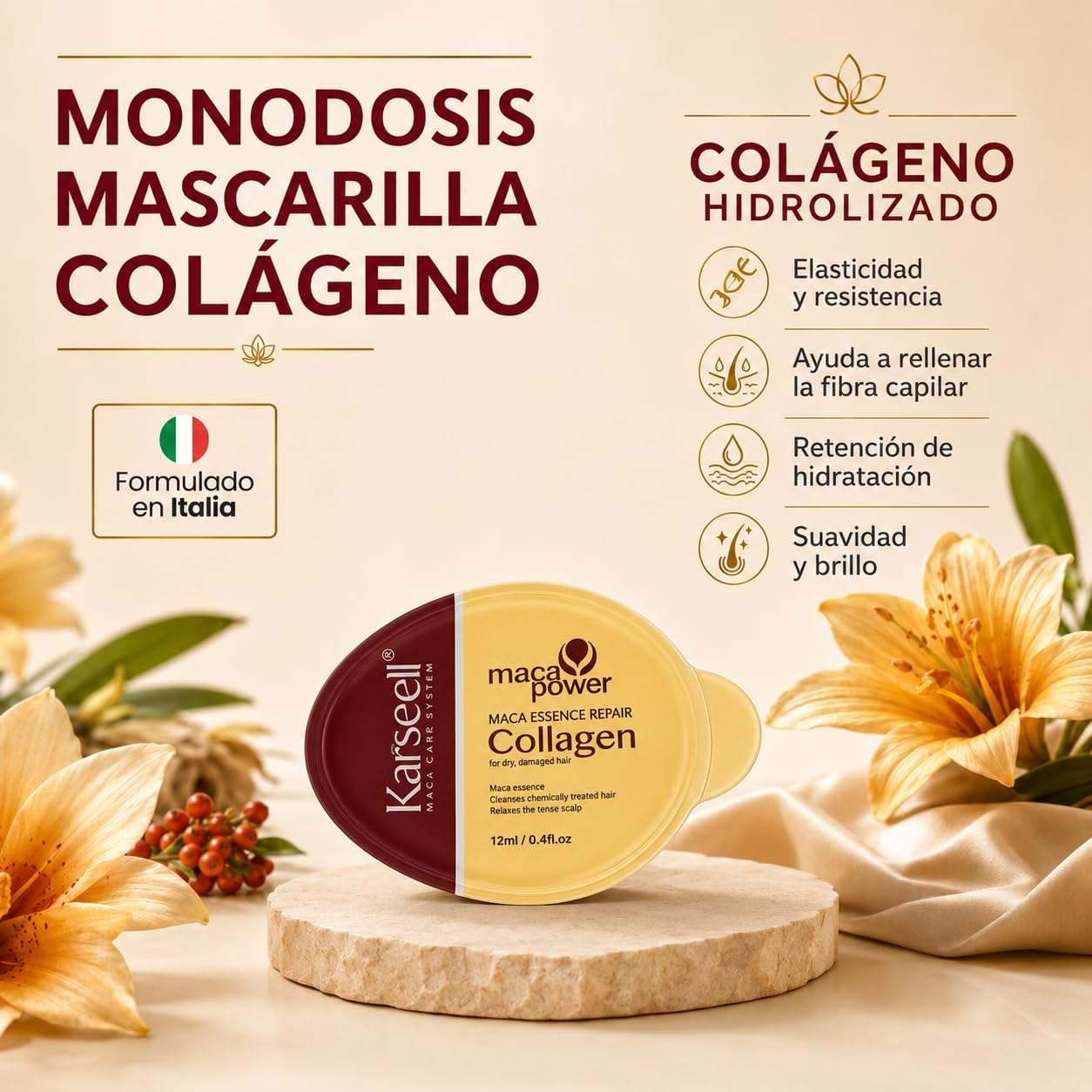 KARSEELL Pack 16 Mascarillas Colágeno Monodosis 16x12 ml