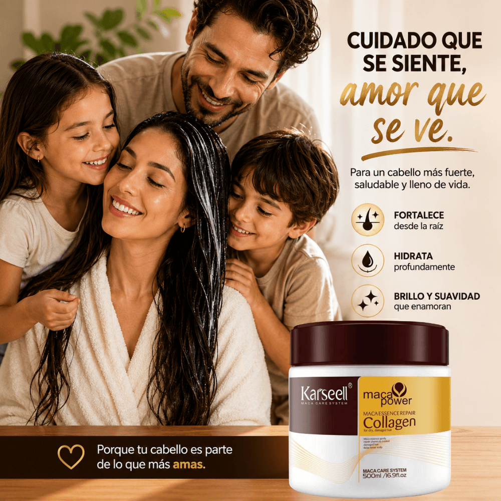 KARSEELL Pack de 3 - 2 Mascarilla Capilar Profesional de Colágeno 500 ml + 1 Sérum de Aceite de Argán 50 ml