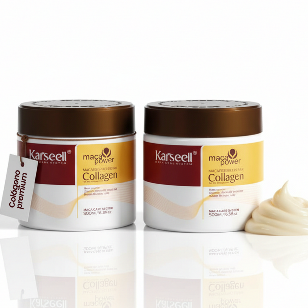 KARSEELL Pack de 2 - Mascarilla Capilar Profesional de Colágeno 2x500 ml