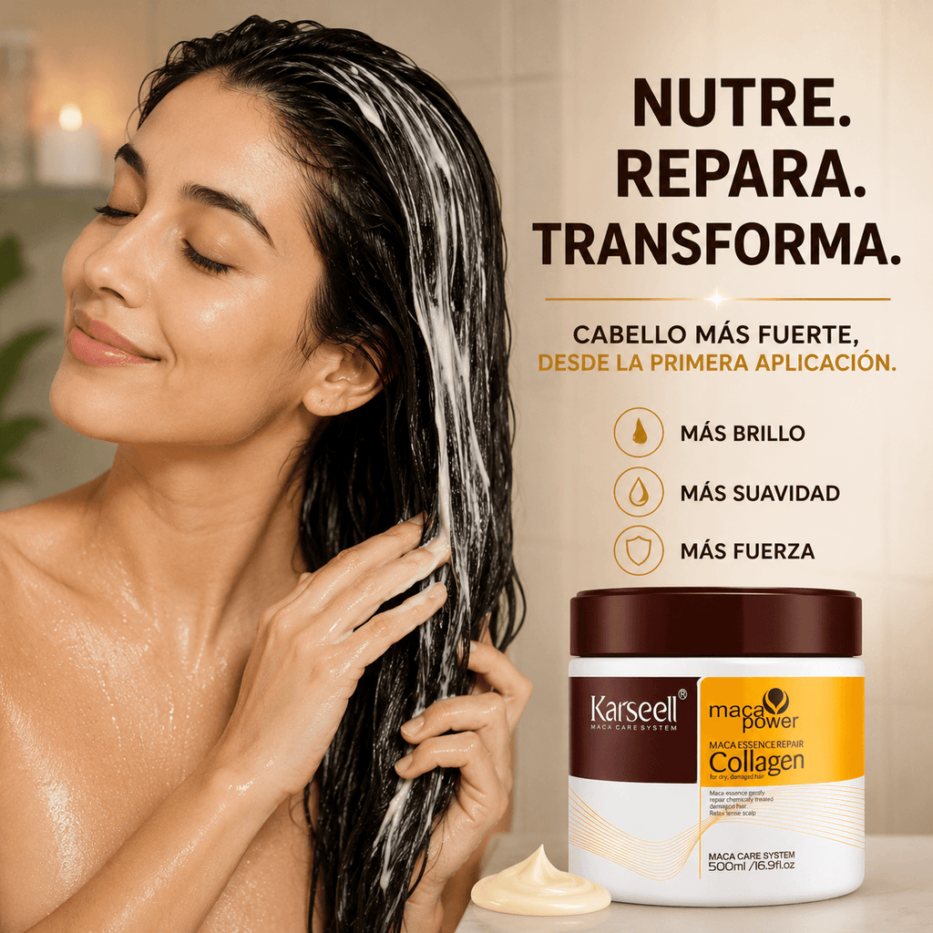 KARSEELL Pack de 2 - Mascarilla Capilar Profesional de Colágeno 2x500 ml