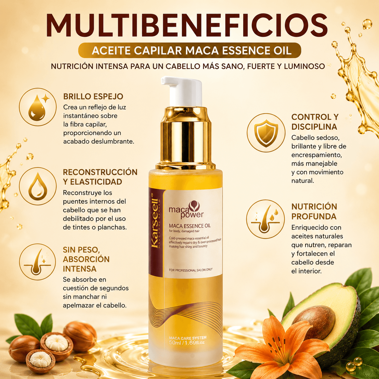 KARSEELL Pack 2 Sérum Capilar Profesional de Aceite de Argán 2x50 ml