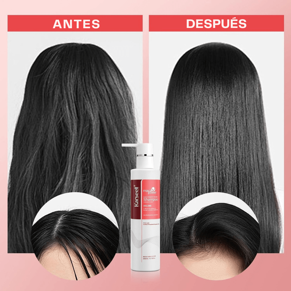 KARSEELL Pack Champú Voluminizador y Acondicionador Reparador 2x200 ml