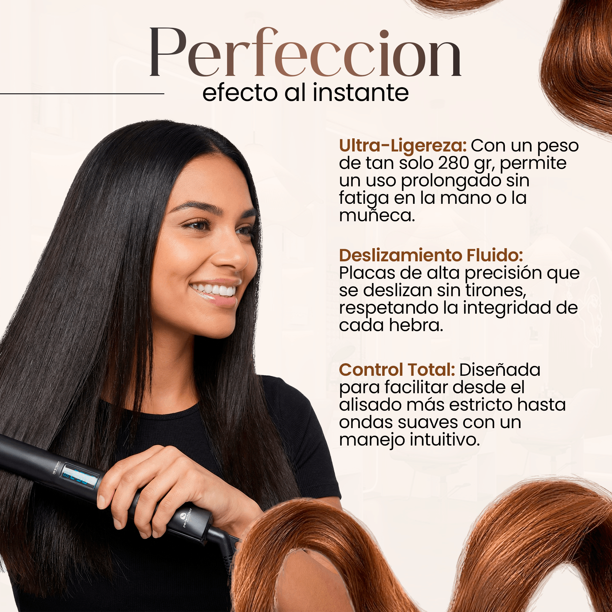 Plancha Alisadora Capilar Perfect Beauty 250º